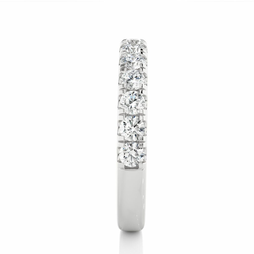 1.01 Ct Round Cut Prong Setting Diamond Eternity Band In White Gold Eternity Wedding Rings