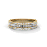 1.01 Ct Baguette Lab Diamond Wedding Band Rose Gold