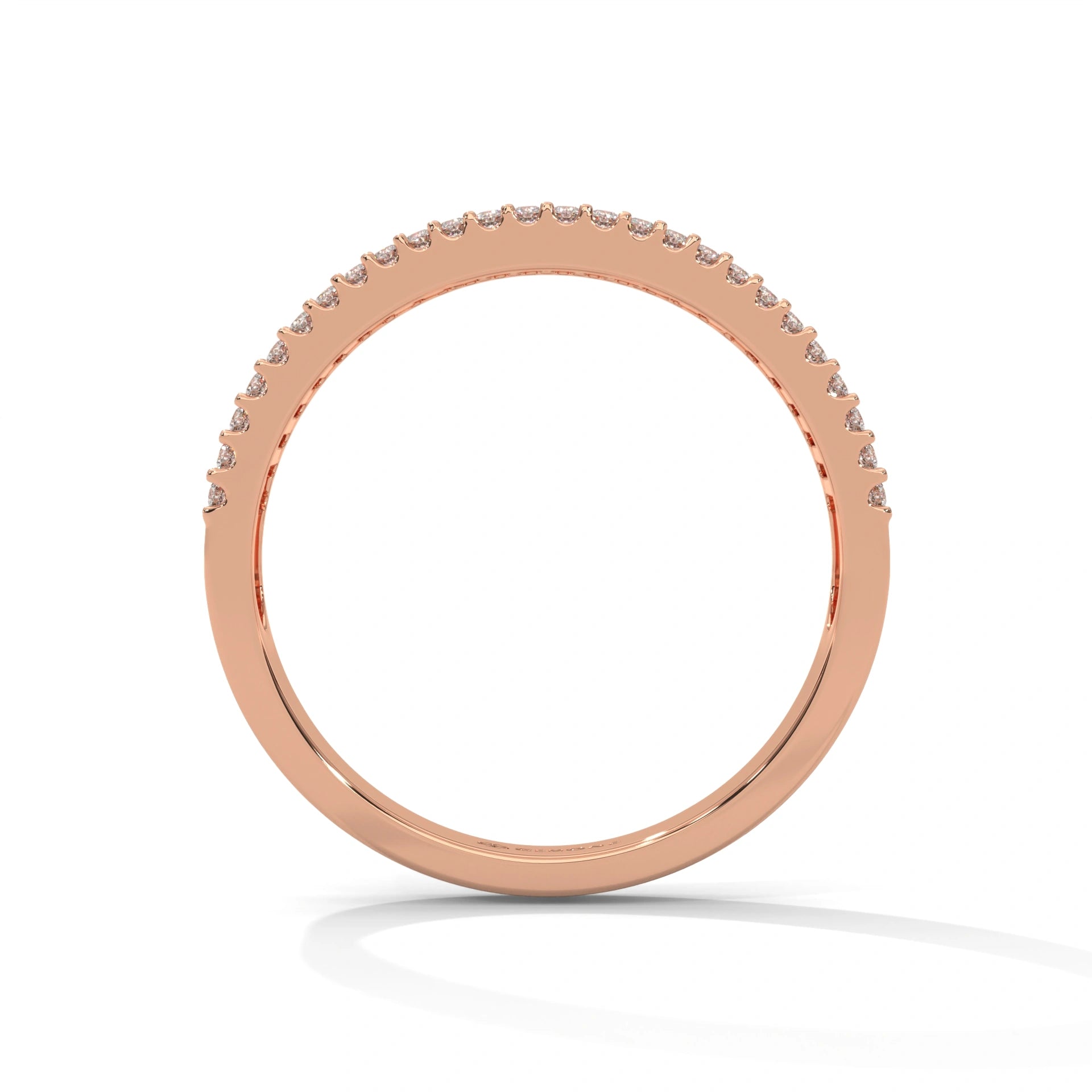 1.01 Ct Baguette Lab Diamond Wedding Band Rose Gold