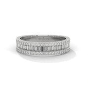 1.01 Ct Baguette Lab Diamond Wedding Band Rose Gold 950 Platinum Natural Diamond