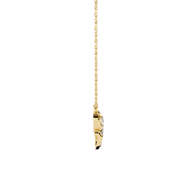 1.00ct Marquise Lab DiamondProng Set Necklace In Yellow Gold