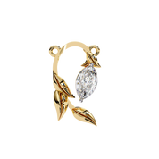 1.00ct Marquise Lab DiamondProng Set Necklace In Yellow Gold