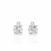1.05 Ct Solitaire Prong Setting Diamond Stud Earrings In Rose Gold White