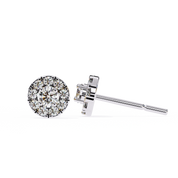 1.06 Carat Diamond Earrings Studs Womens with Halo Design