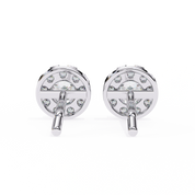 1.06 Carat Diamond Earrings Studs Womens with Halo Design