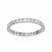 1.09 Carat Round Shape Diamond Eternity Wedding Band In White Gold Eternity Wedding Rings