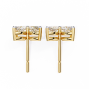 1.12 Carat Diamond Earrings Studs Floral Marquise Cluster Design