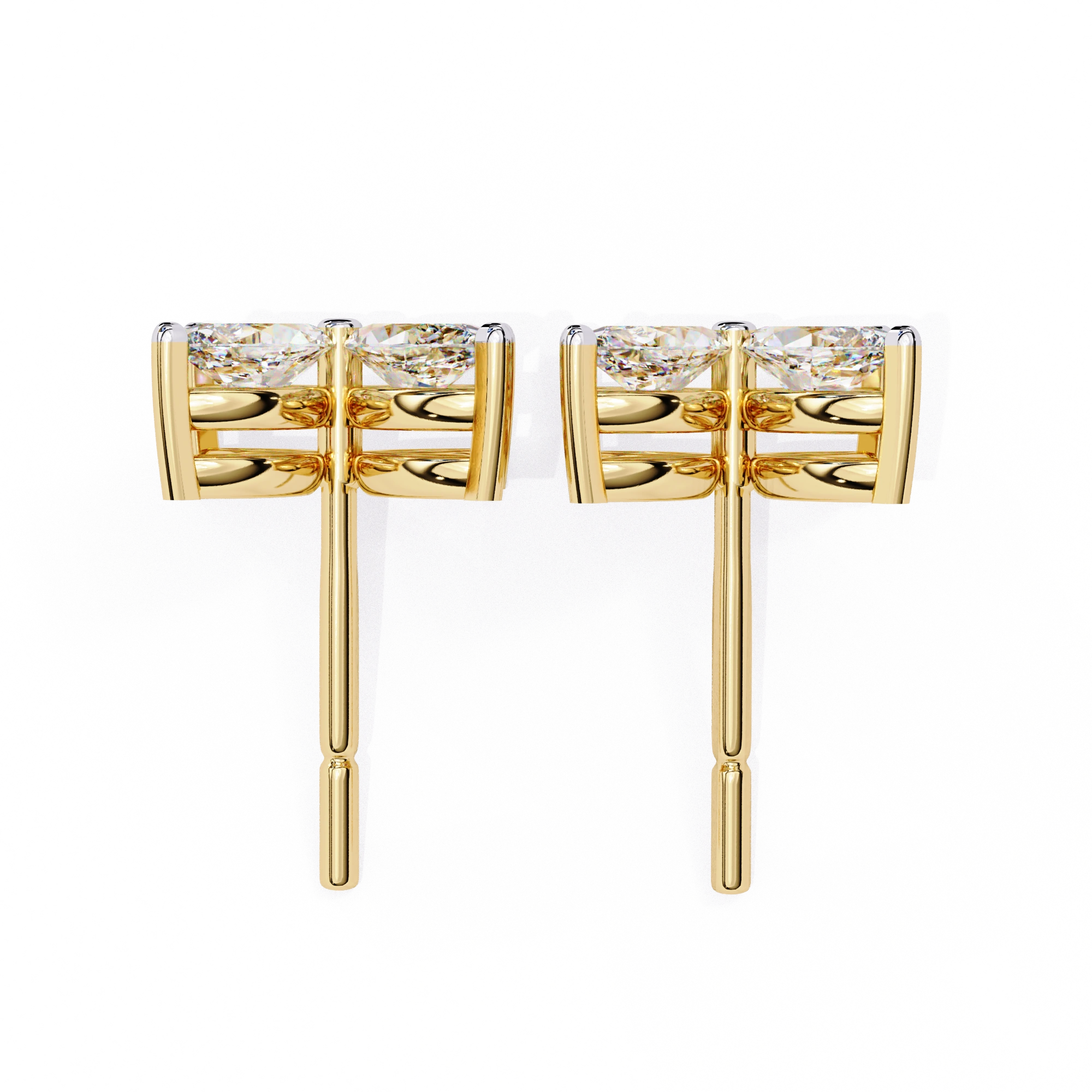 1.12 Carat Diamond Earrings Studs Floral Marquise Cluster Design