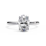 1.20 Carat Oval Cut Dual Tone Solitaire Engagement Ring
