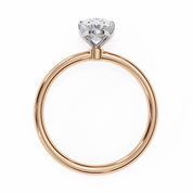 1.20 Carat Oval Cut Dual Tone Solitaire Engagement Ring