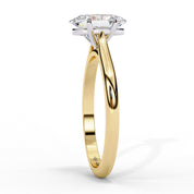 2 Carat Oval Shaped Lab Diamond Solitaire Engagement Ring