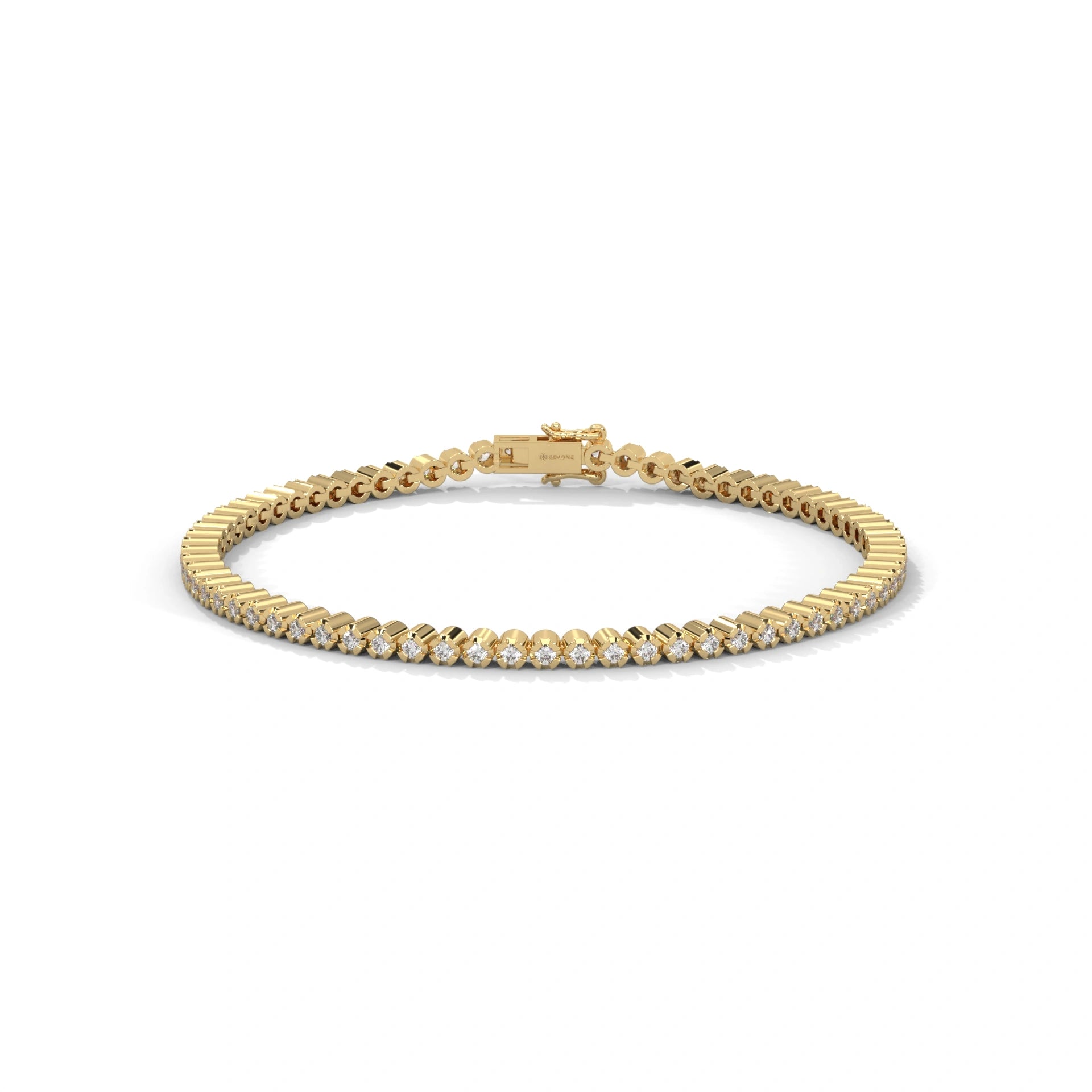 1 Carat Round Diamond Tennis Bracelet in White Gold 18K Yellow Gold Natural Diamond