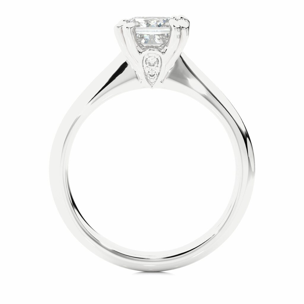 Princess Double Prong Solitaire Lab Created Diamond Engagement Ring Solitaire Engagement Rings