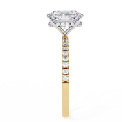 Oval Lab Diamond Hidden Halo Engagement Ring