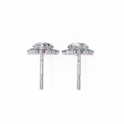 1.52 Carat Diamond Drop Earrings With Floral Cluster Design