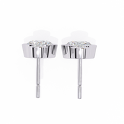 1.84 Carat Diamond Drop Earrings with Double Halo Design
