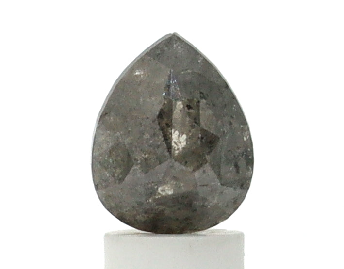 1.90 Carat Pear Cut Salt and Pepper Diamond