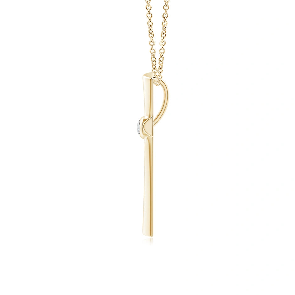 0.80 Carat Round Shape Cross Lab Diamond Pendent