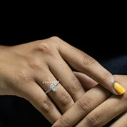 1.20 Carat Radiant Cut Lab Grown Diamonds Ring With Accents