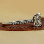 1.20 Carat Radiant Cut Lab Grown Diamonds Ring With Accents
