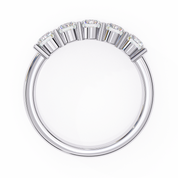1 Carat Round Cut 5 Stone Diamond Wedding Band In White Gold Eternity Wedding Rings