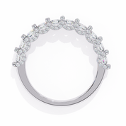 1 Carat Round Shape Half Eternity Diamond Wedding Band In White Gold Diamond Wedding Bands