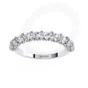 1 Carat Round Shape Half Eternity Diamond Wedding Band In White Gold Diamond Wedding Bands