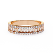 0.80 Ct Baguette Lab Diamond Wedding Band White Gold 18K Rose Gold Natural Diamond