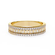 0.80 Ct Baguette Lab Diamond Wedding Band White Gold 18K Yellow Gold Natural Diamond