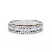 0.80 Ct Baguette Lab Diamond Wedding Band White Gold 950 Platinum Natural Diamond