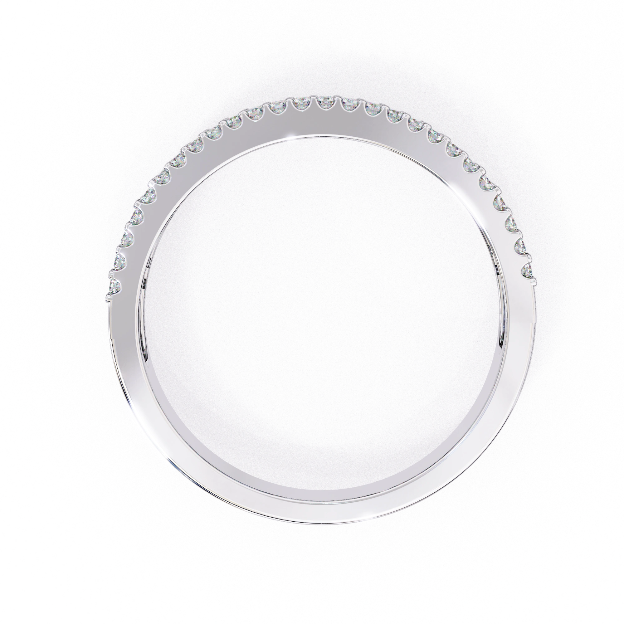0.80 Ct Baguette Lab Diamond Wedding Band White Gold