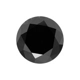 4 Carat Round Cut Loose Black Diamond
