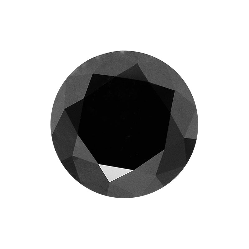 5 Carat Round Shape Loose Black Diamond