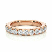 1.40 CT Round Prong Setting Diamond Eternity Band 18K Rose Gold Natural Diamond