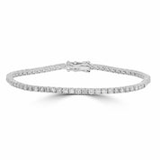 2.87 Ct Round Cut Prong Setting Diamond Tennis Bracelet 950 Platinum Natural Diamond