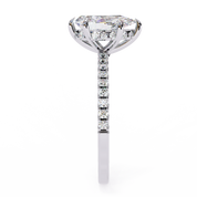 Pear Shape Hidden Halo Lab Diamond Engagement Ring Lab Diamond Engagement Rings
