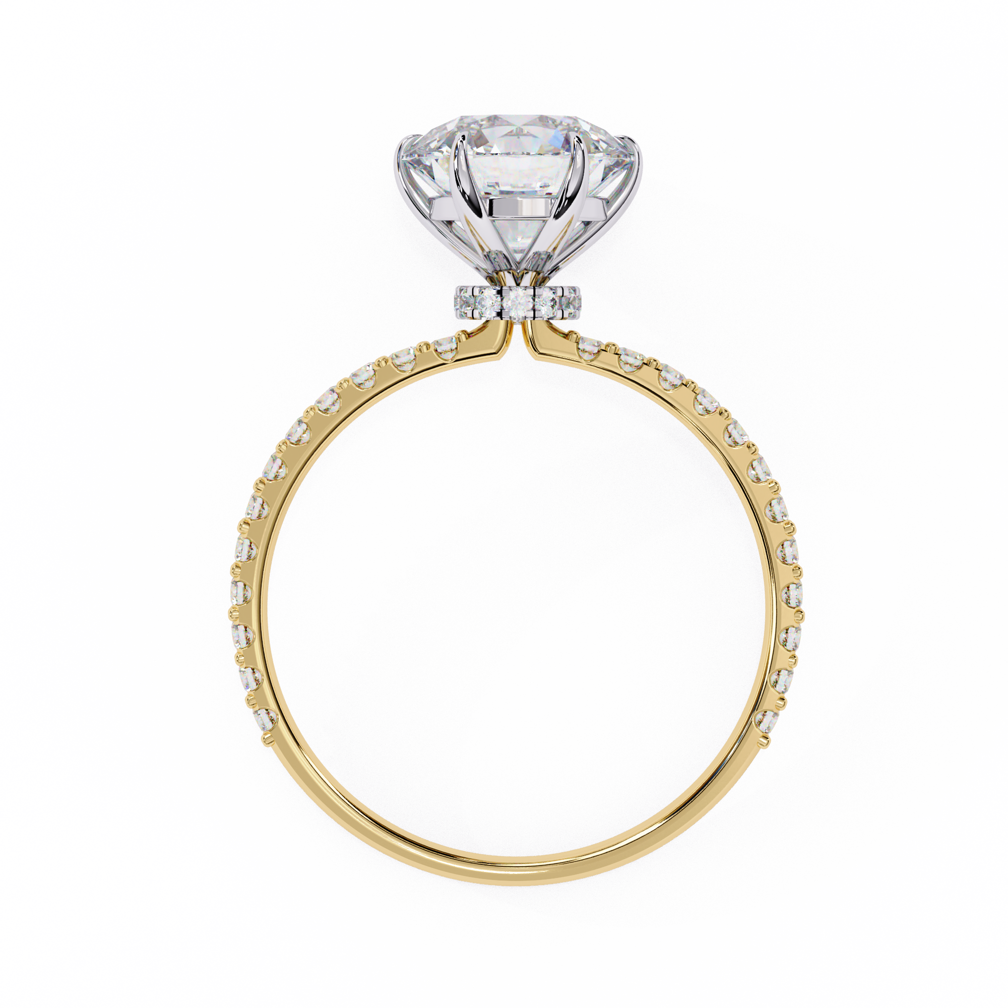 2.35 Ct Lab Created Round Cut Halo Lab Diamond Ring