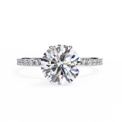 2.35 Ct Lab Created Round Cut Halo Lab Diamond Ring
