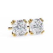 2.50 Carat Cushion Cut Lab Diamond Stud Earrings