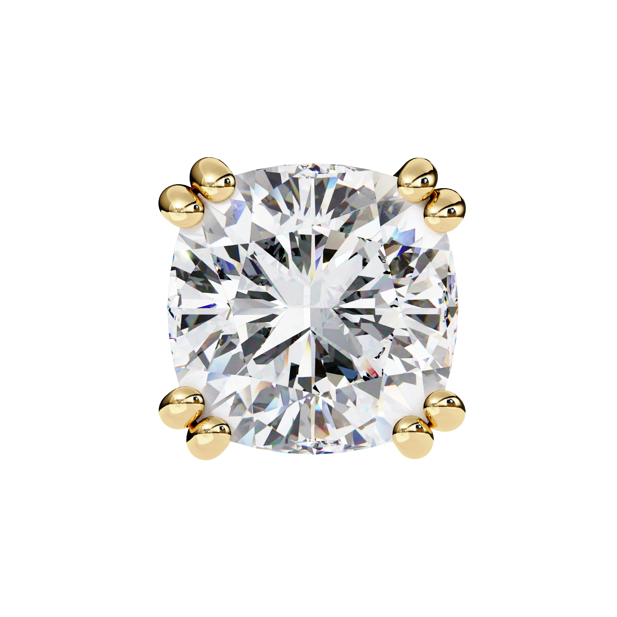 2.50 Carat Cushion Cut Lab Diamond Stud Earrings