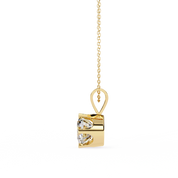 2.43 Ct Lab Round Diamond Solitaire Pendant Yellow Gold