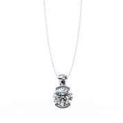 2.43 Ct Round Lab Diamond Bezel Set Pendant in Yellow Gold Lab Diamond