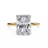 Radiant Cut Two Tone Halo Lab Grown Diamond Ring