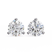 Round Brilliant Lab Diamond Stud Earrings