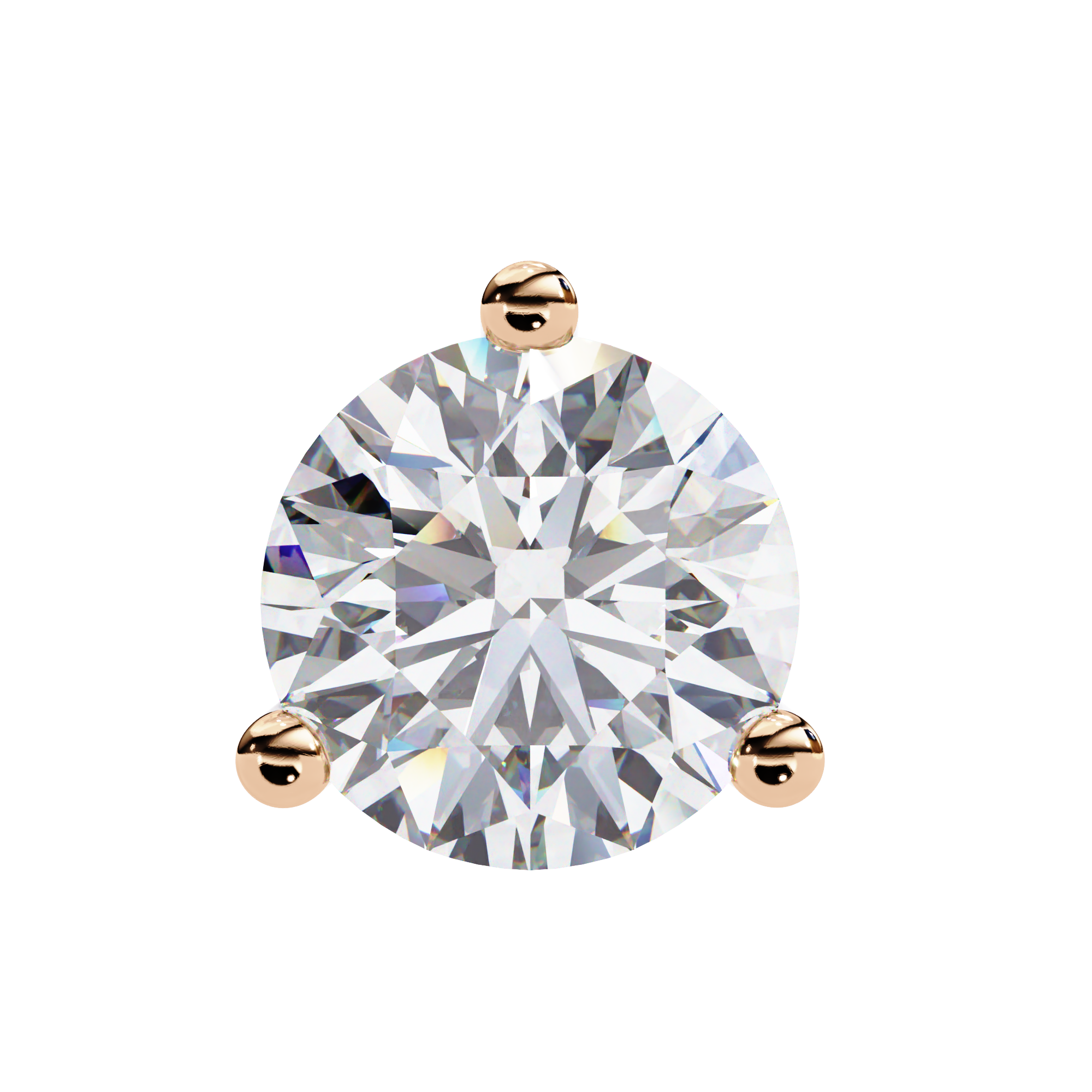Round Brilliant Lab Diamond Stud Earrings