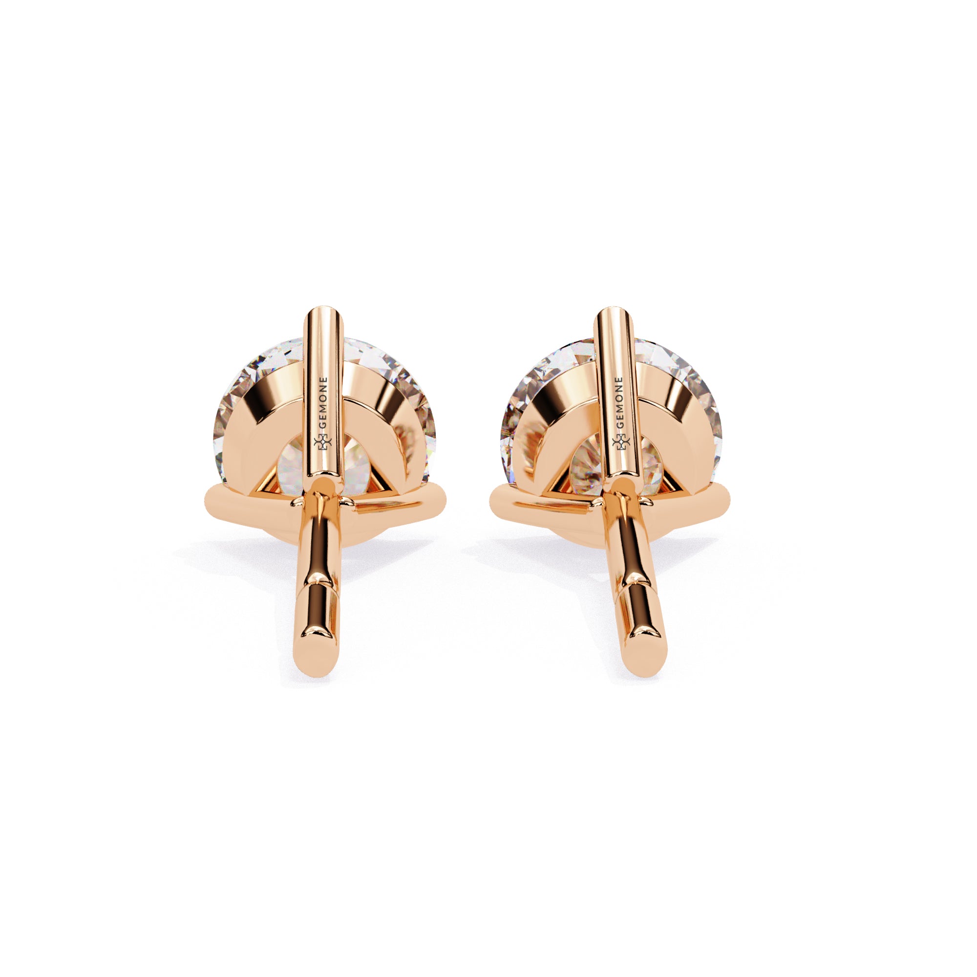 Round Brilliant Lab Diamond Stud Earrings