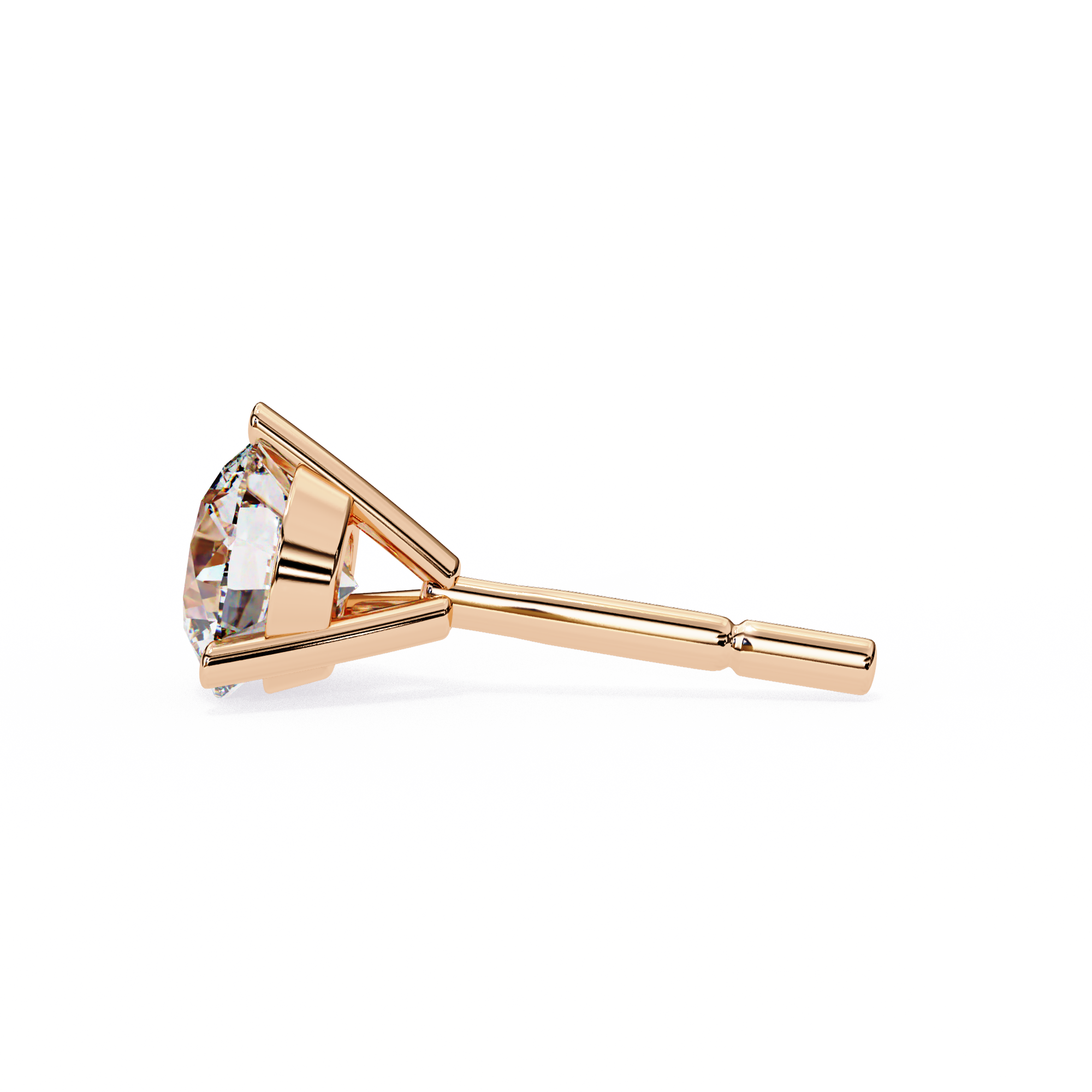 Round Brilliant Lab Diamond Stud Earrings