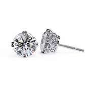Filigree Lab Grown Diamond Stud Earrings