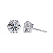2.60 Carat Round Lab Grown Diamond Stud Earrings 950 Platinum