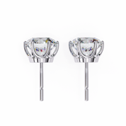 2.60 Carat Round Lab Grown Diamond Stud Earrings